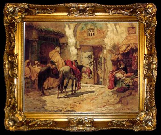 framed  unknow artist Arab or Arabic people and life. Orientalism oil paintings  438, ta009-2
